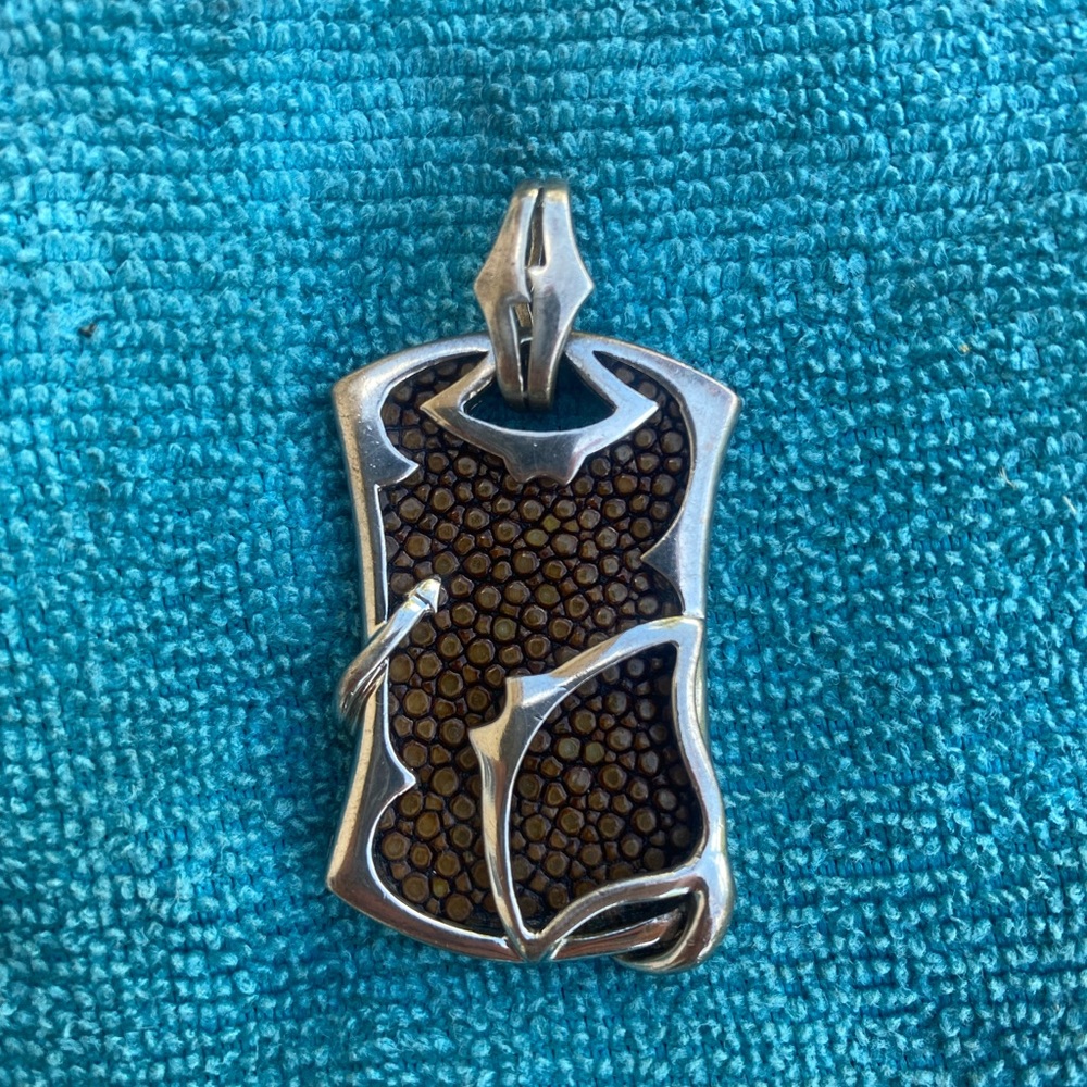 Alan K. Stingray and Sterling Silver Pendant